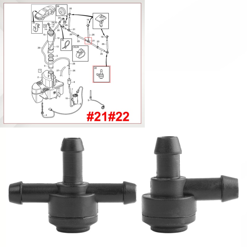 Car Accessories Uk - Válvula lavadora de limpador de para-brisa