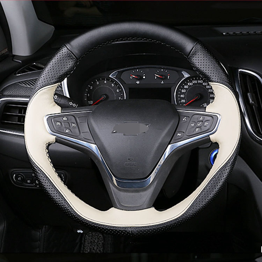 Car Accessories Xl6 - Diy couro genuíno volante do carro
