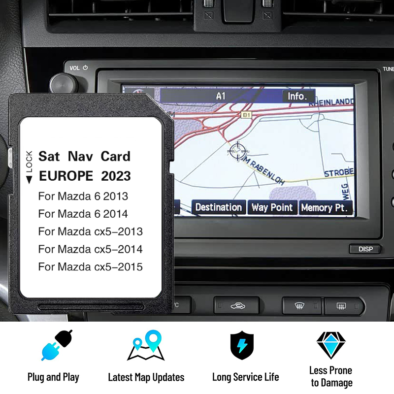 Car Accessories Uk - Cartão SD GPS para Mazda 6