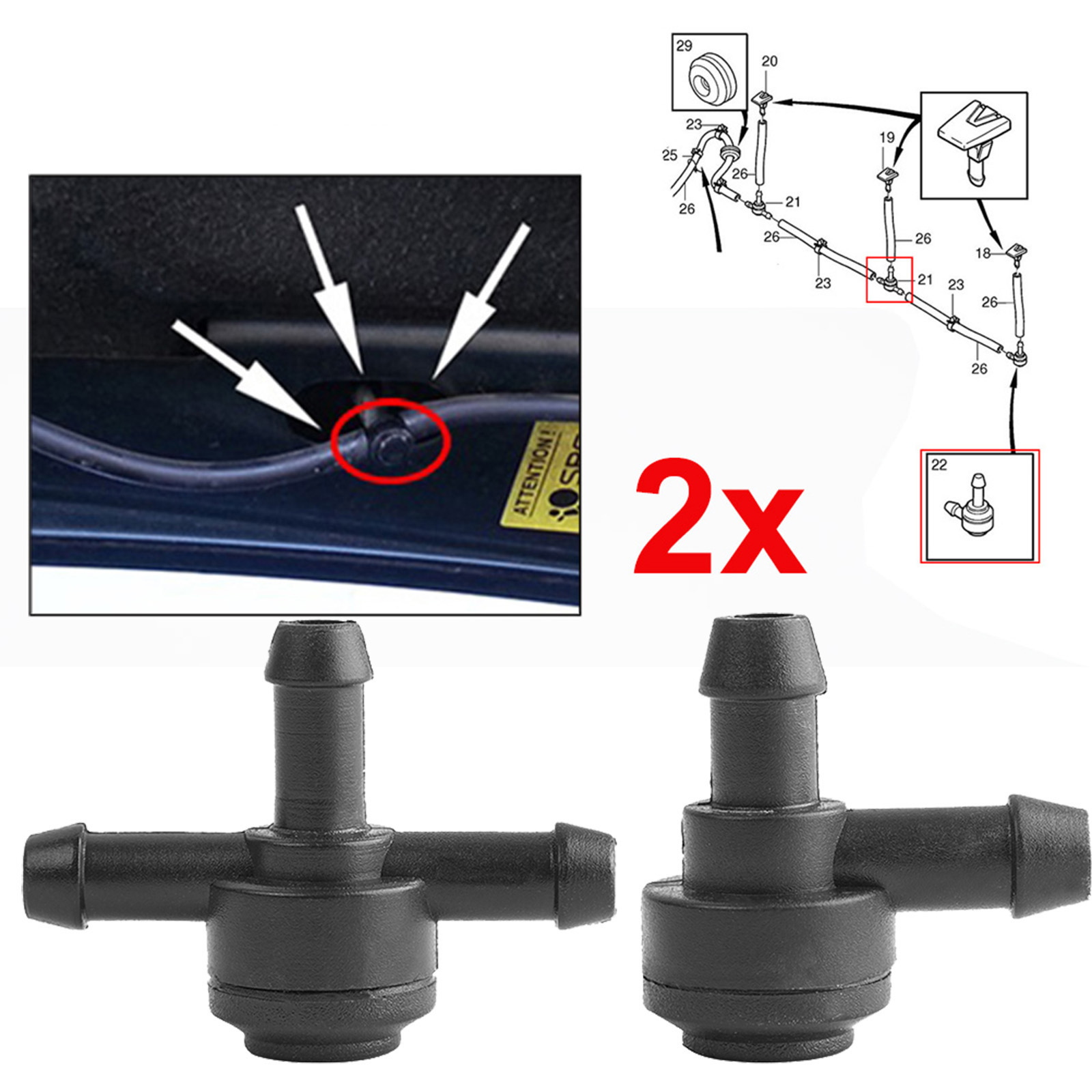 Válvula lavadora de limpador d - Car Accessories Uk avaliação e preço