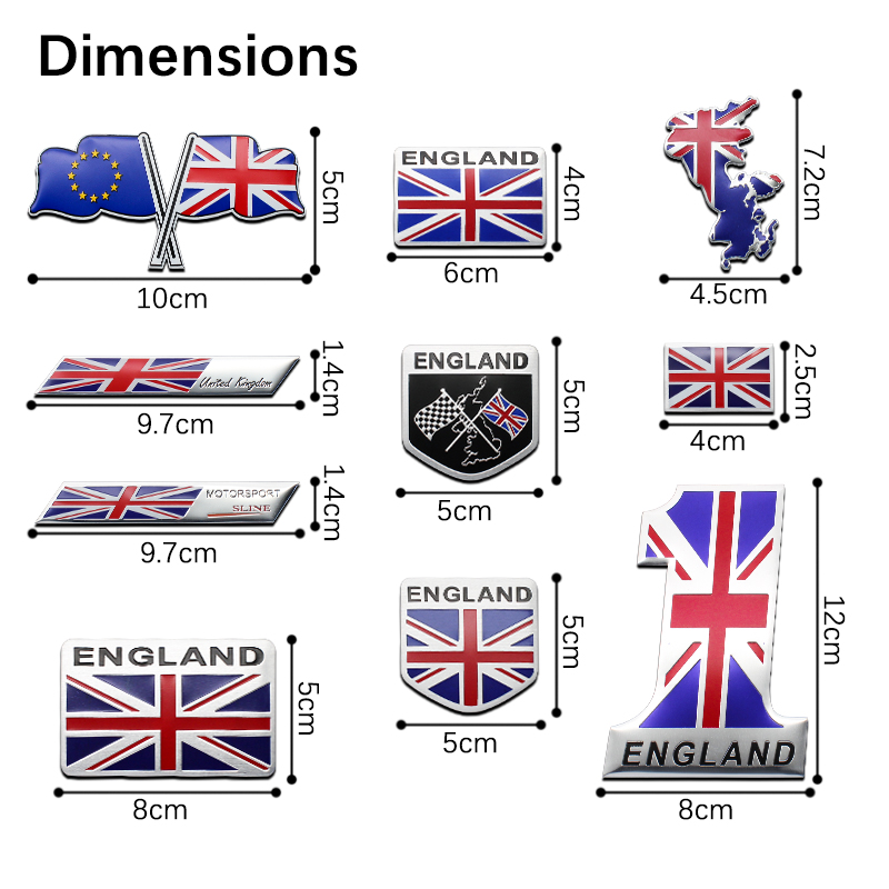 Emblema Adesivo 3D de Alumínio - Car Accessories Uk avaliação e preço