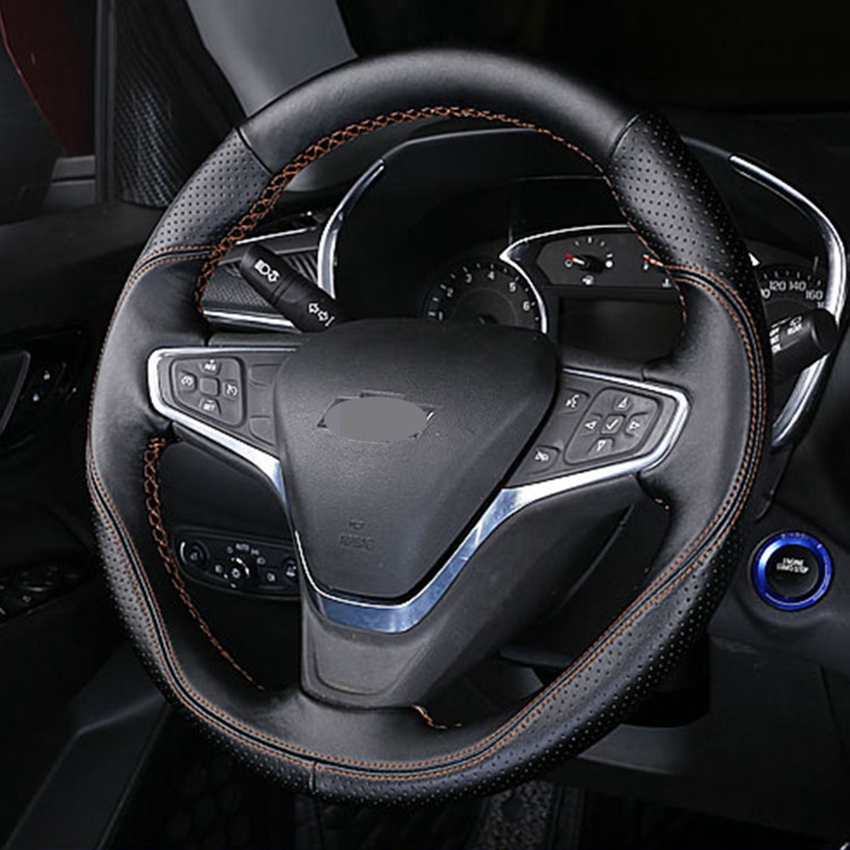 Diy couro genuíno volante do c - Car Accessories Xl6 avaliação e preço