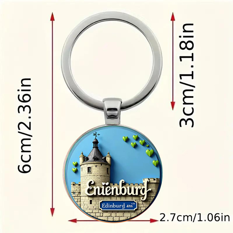 Chaveiro redondo, estilo medie - Car Accessories Edinburgh avaliação e preço