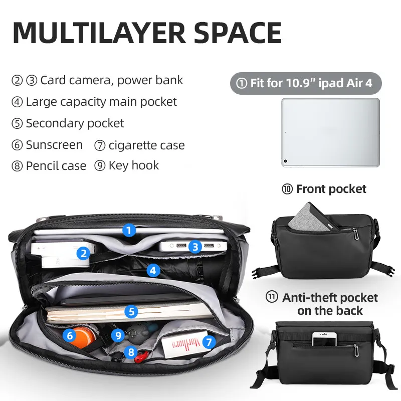 Bolsa transversal masculina an - Car Accessories Gifts For Men avaliação e preço
